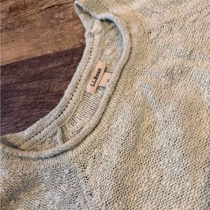 LL BEAN Robins egg pastel sweater